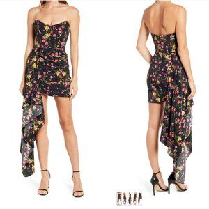 Katie May Chasing Dawn Floral Strapless Minidress